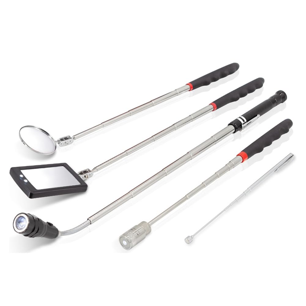 Littimoon Telescoping Magnetic Pickup Tool Set-Extendable Magnet Flashlight with Inspection Mirror