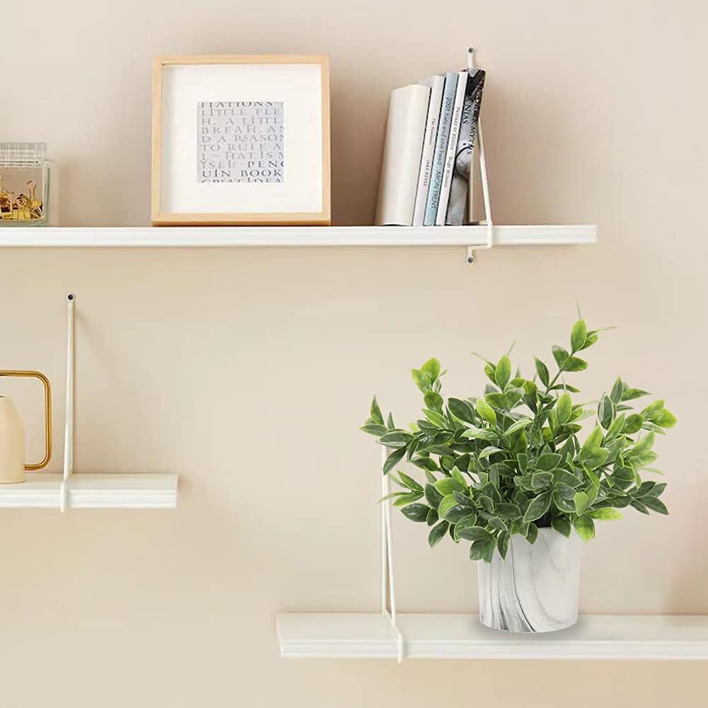 Hollyone Faux Plants Indoor Artificial Mini Potted Plants Plastic Green Plant Small Fake Plants Eucalyptus Decor in Pots for Home Table Room Bathroom Decor - Image 8