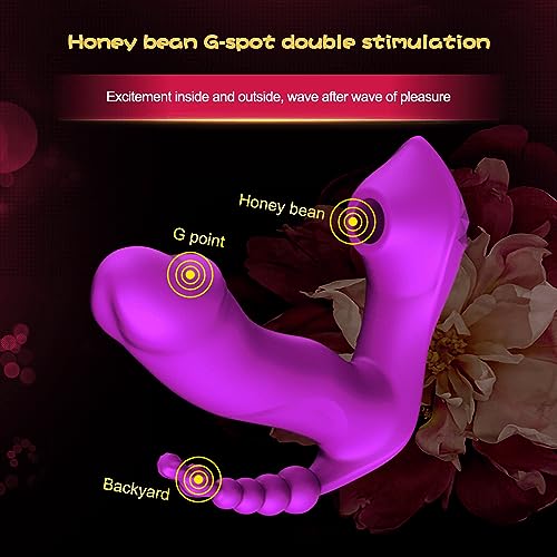 YcsLust 3 in 1 Double Motoren G-Punkt 10 Vibratoren Tragbare Butterfly Vibrierende Vibratoren für Sie G-Punkt Stimulation Leise und Stark Klitoris Sexspielzeug FüR Sie Frauen Und Paare (Lila) – Bild 7