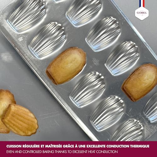 Madeleine Backform Gobel 164710 für 12 Madeleines aus Weißblech