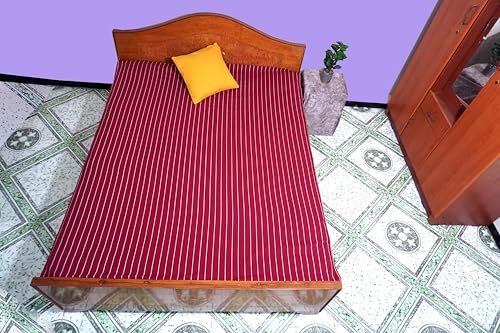 Image of Cotton Bed Sheet for Single Bed Cover Single bedsheet 100% Soft Cotton flatsheet