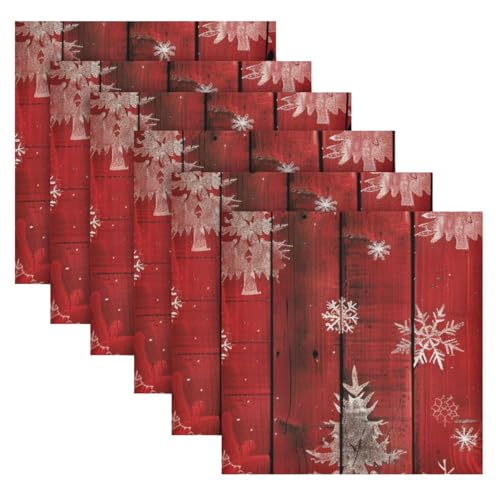Servilletas de tela navideñas multicolor pack x6 miniatura 2