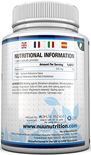 Nu U Nutrition Magnesium Citrate 200 mg