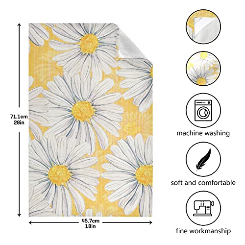 Susiyo G265522775P598C638S1305 Kitchen Dish Towels, Watercolor Floral Daisy Flowers Kitchen Towels Set Of 4 Super Soft Absorbent Dish Towels Set Microfiber Polyester Kitchen Dish Cloths Decorative Tea Towels thumb #2