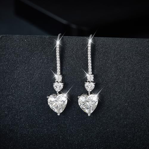 Boucles d'oreilles Coeur Moissanite Argent 925 à porter au quotidien avec élégance