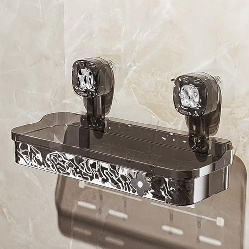 Étagère de douche d'angle sans perçage avec panier de rangement perforé - 8