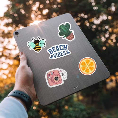 120 PCS Holographic Preppy Beach Stickers by Puraesla for Laptops, Water Bottle, Phone, Cups, Mugs, Hydro Ocean Cute Aesthetic Preppy Sticker Pack for Girls (120)