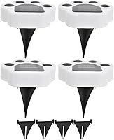 Vista 1 de plplaaoo Linterna solar, luces solares en forma de pata para exteriores, 4 piezas LED de iluminación de paisaje, luz enterrada, lámpara decorativa