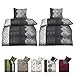 Produktbild Niceprice Baumwolle Biber Bettwäsche in vielen modernen Designs und 4 Größen, 4 teilig Ruben 2X 135x200 cm, 2X 80x80 cm