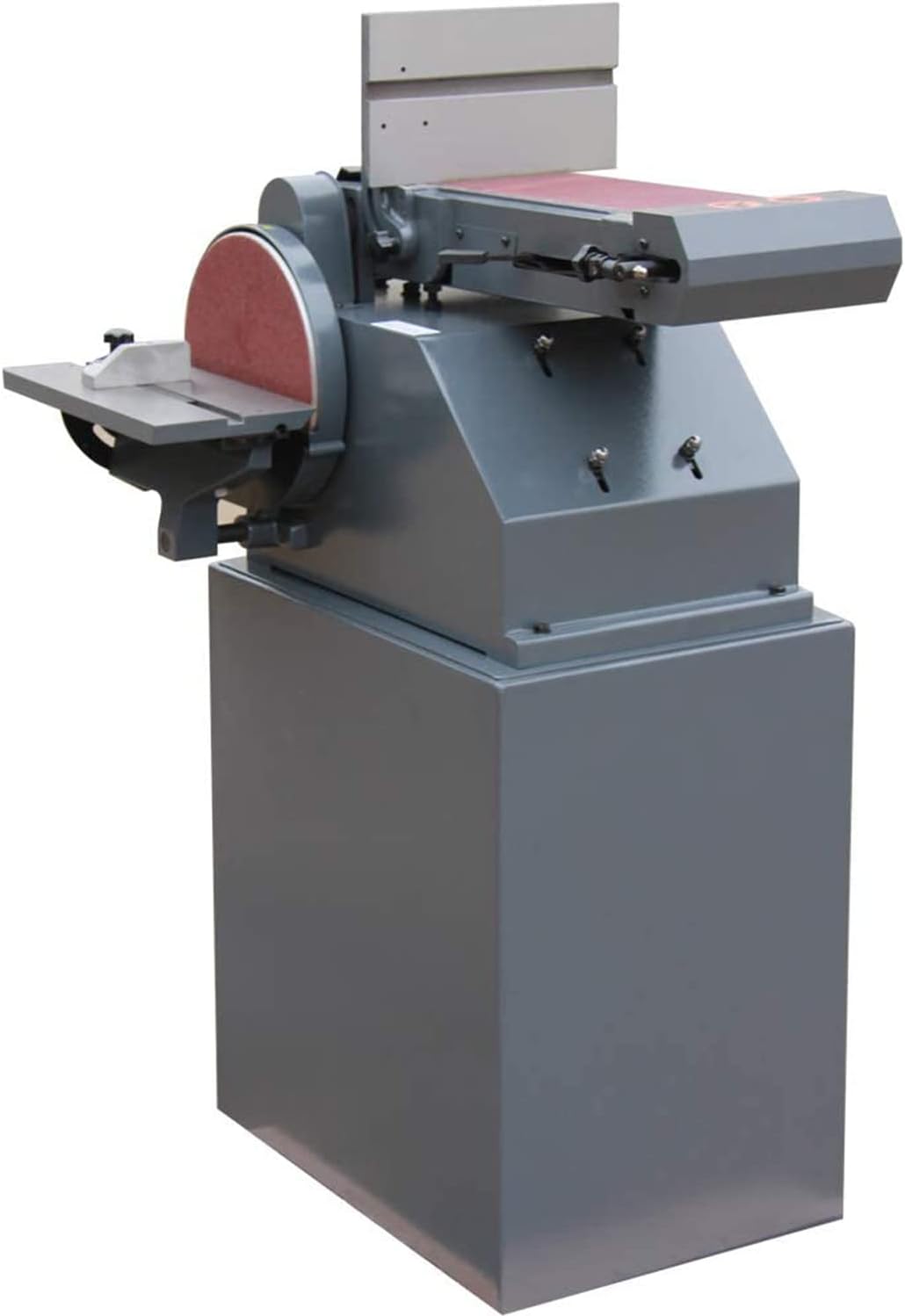KAKA INDUSTRIAL Bench Belt Sander, 5×48-lnch Belt and 9-Inch Disc Sander with 2Pcs Sandpapers Steel Base and Aluminum Work Table BTM-250