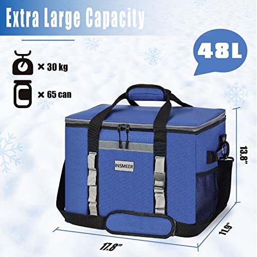 INSMEER 48 Litros Bolsa Termica Isotérmico Grande Cooler Bag Sacola Para acampamento