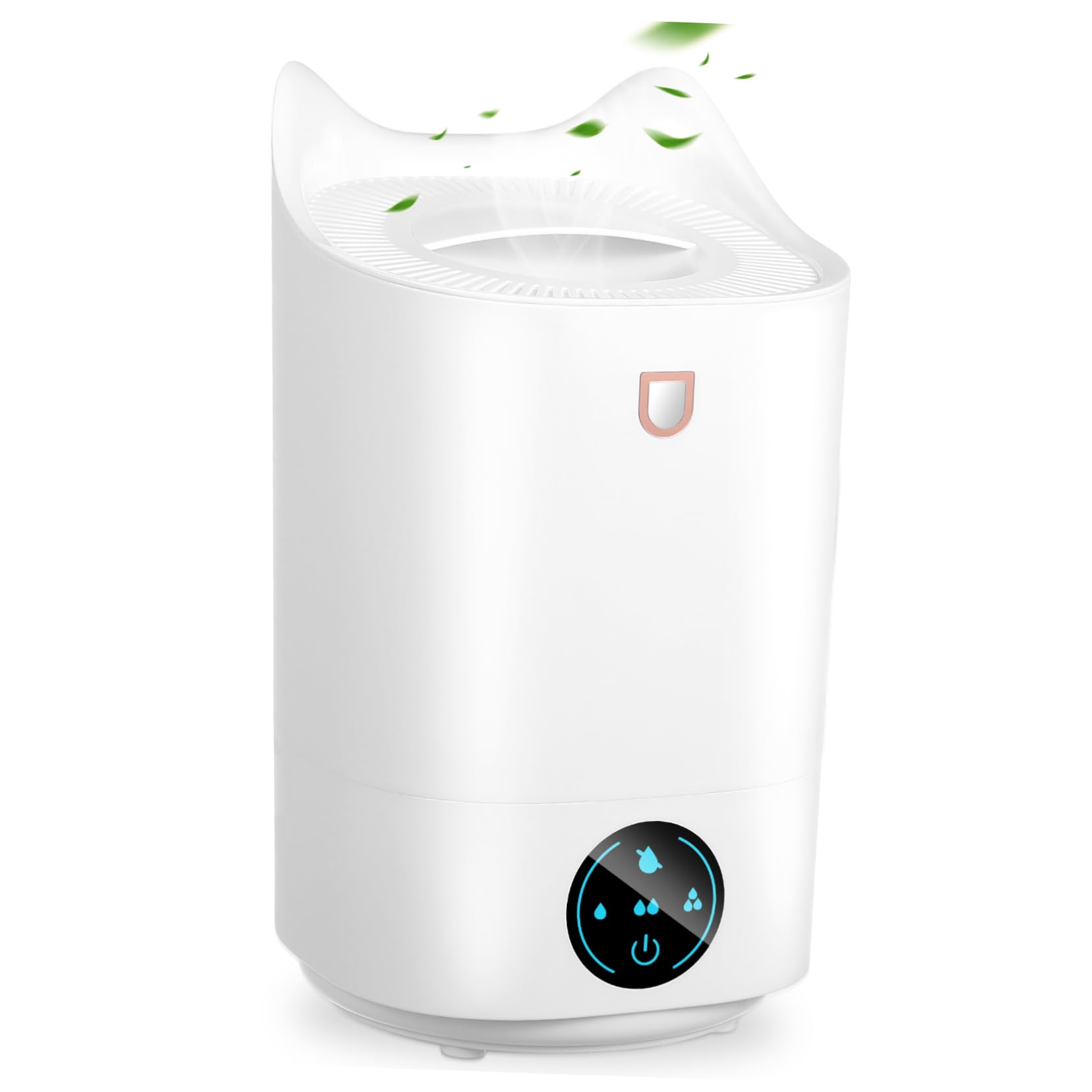 Umidificatore 3.1l Bianco in Plastica per Uso Silenzioso | Camera e Scrivania, Design Minimalista e Pulito, Capacità 3.1l per Impiego Prolungato