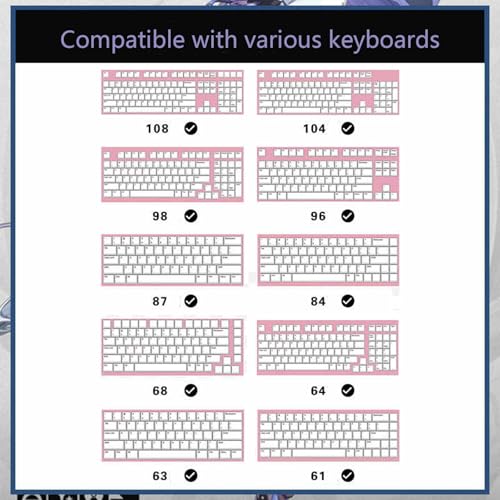 Touches PBT Vivian Banshee profil Cherry pour clavier mécanique MX - 3