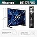 Hisense 85" 85E78STUK PRO Hi-QLED 144Hz 4K Ultra HD AI Smart TV with Freely, Netflix, Disney+ and YouTube - Hi-QLED Colour, Built-in Subwoofer, AI Smooth Motion, AMD FreeSync Premium, Filmmaker Mode