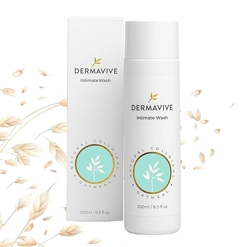 Dermavive Lavado íntimo, limpiador femenino suave para mujeres, lavado de higiene femenina sin jabón, pH equilibrado y probado por dermatólogos, 8.5