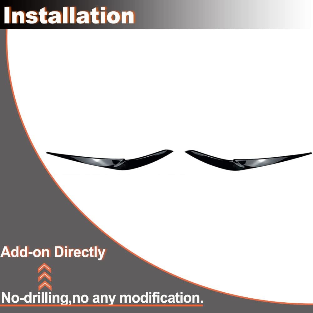 Headlight Eyelid Covers for BMW X5 G05 X6 G06 M50i xDrive40i Sport Utility 4-Door 2020-2022 Gloss Black Front Headlight Cover Eyebrow Eyelid Factory Outlet