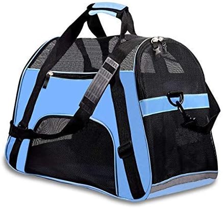 PPOGOO Large Pet Travel Carriers 20.9x10.2x12.6 22lb(10KG) Soft Sided Portable Bags Dogs Cats Airline Approved Dog Carrier,Upgraded Version