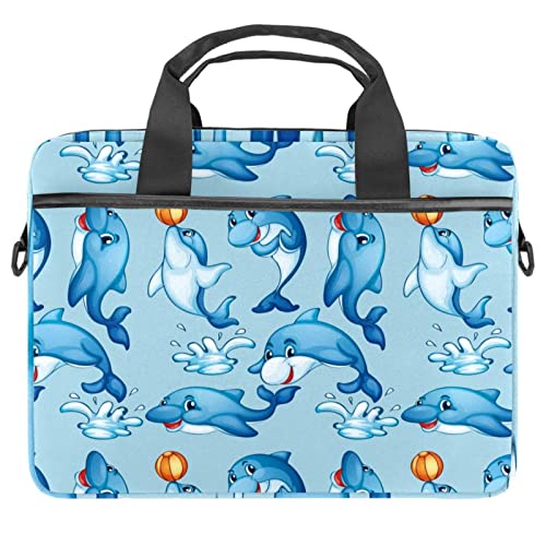 Sac bandoulière ordinateur 14.5 Motif Dauphin Joueur - Sacoche PC portable fine multicolore