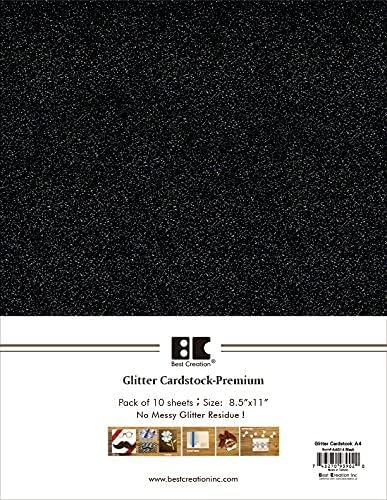 Best Creation Glitter Cardstock Black Count 10 New 25 Off Premiu