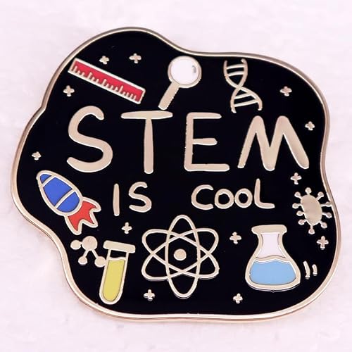 STEM Is Cool Enamel Pin, Science Lab Themed Lapel Brooch, Scientist Jewelry Gift for Teachers, Students, STEM Lovers, Backpack & Hat Accessory - Image 2