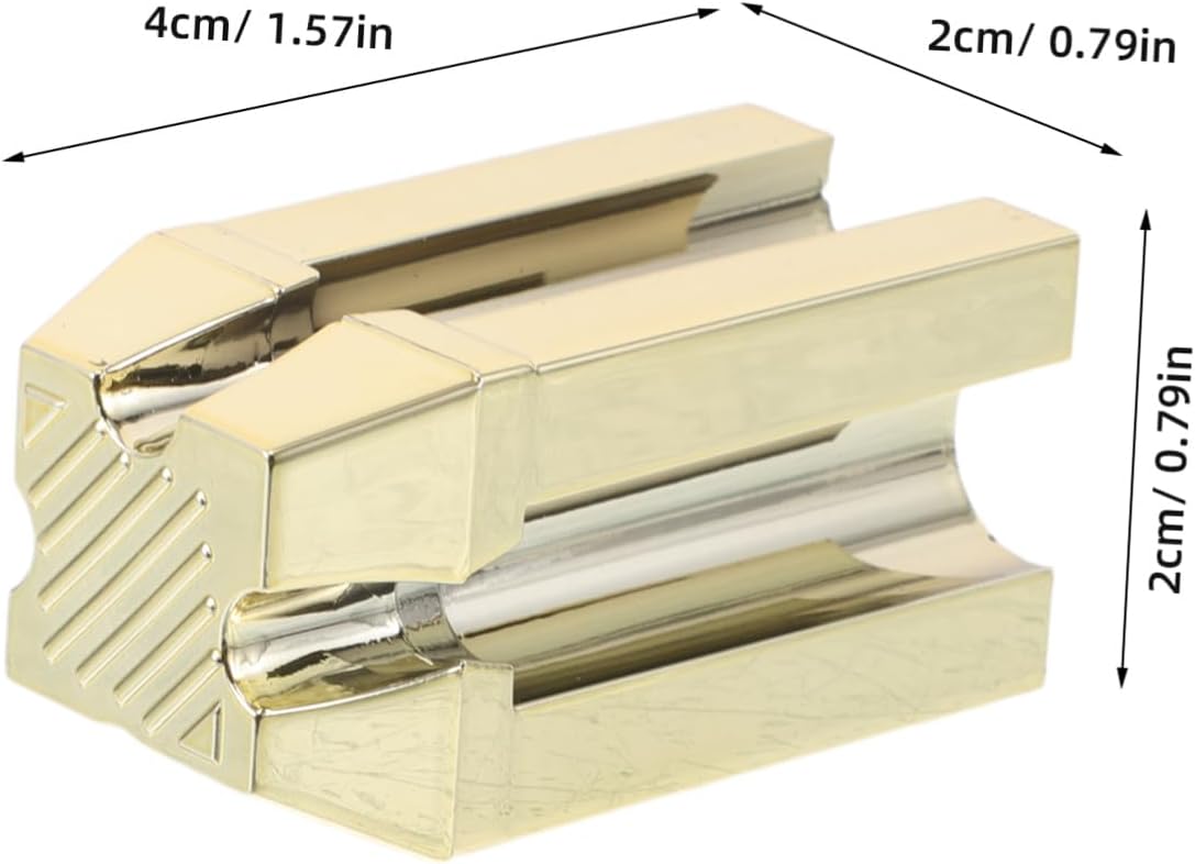 2pcs Gold Eyebrow Pencil Sharpener Four-Way Cosmetic Sharpener with Precise Tip Refining Flat Tip Auxiliary Tool for Eyebrow Eyeliner Lip Pencils Rust-Resistant Design