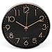 Clockz 14 inch Rose Gold and Black Decorative Wall Clock, Battery Operated Hanging Timepiece Silent Clock for Living Room, Bedroom Kitchen, Office or Study - Elegant, Industrial, Multifunctional