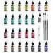 Ranger Tim Holtz Alcohol Ink Set, 24 Pack (Assorted Colors) .5oz | Alcohol Ink Blending Solution | Premium Brush Set for Alcohol Ink Paper | 1 Mini Spray Bottle