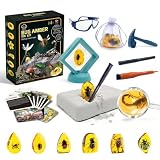 Amber Mega Fossil Dig Kit，Real Crystals & Gemstone Fossil Science Kits for Kids Age 6 7 8 9 10，Rocks & Stones & Bugs Excavation Kits，Educational STEM Science Toys Gifts Toys for 6+ Year Old Girls Boys