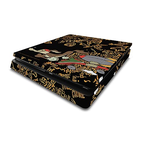 Skin PS4 Slim autocollant vinyle Looney Tunes pour masquer les rayures de la console