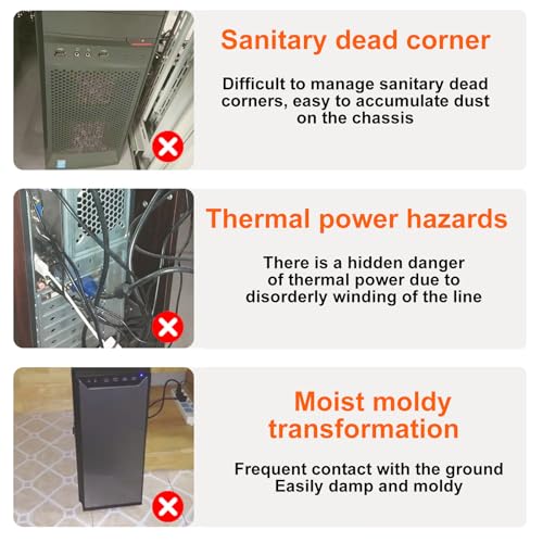 SPORWAY Soporte para CPU para PC, Tamaño Ajustable Soporte para CPU, Soporte para PC Móvil con Ruedas Giratorias con Bloqueo, Carro de CPU Debajo del Escritorio (Negro) - imagen 5