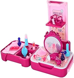 مجموعة ألعاب كوافير وصالون تجميل 3 في 1 - خزانة وإكسسوارات (32 قطعة)