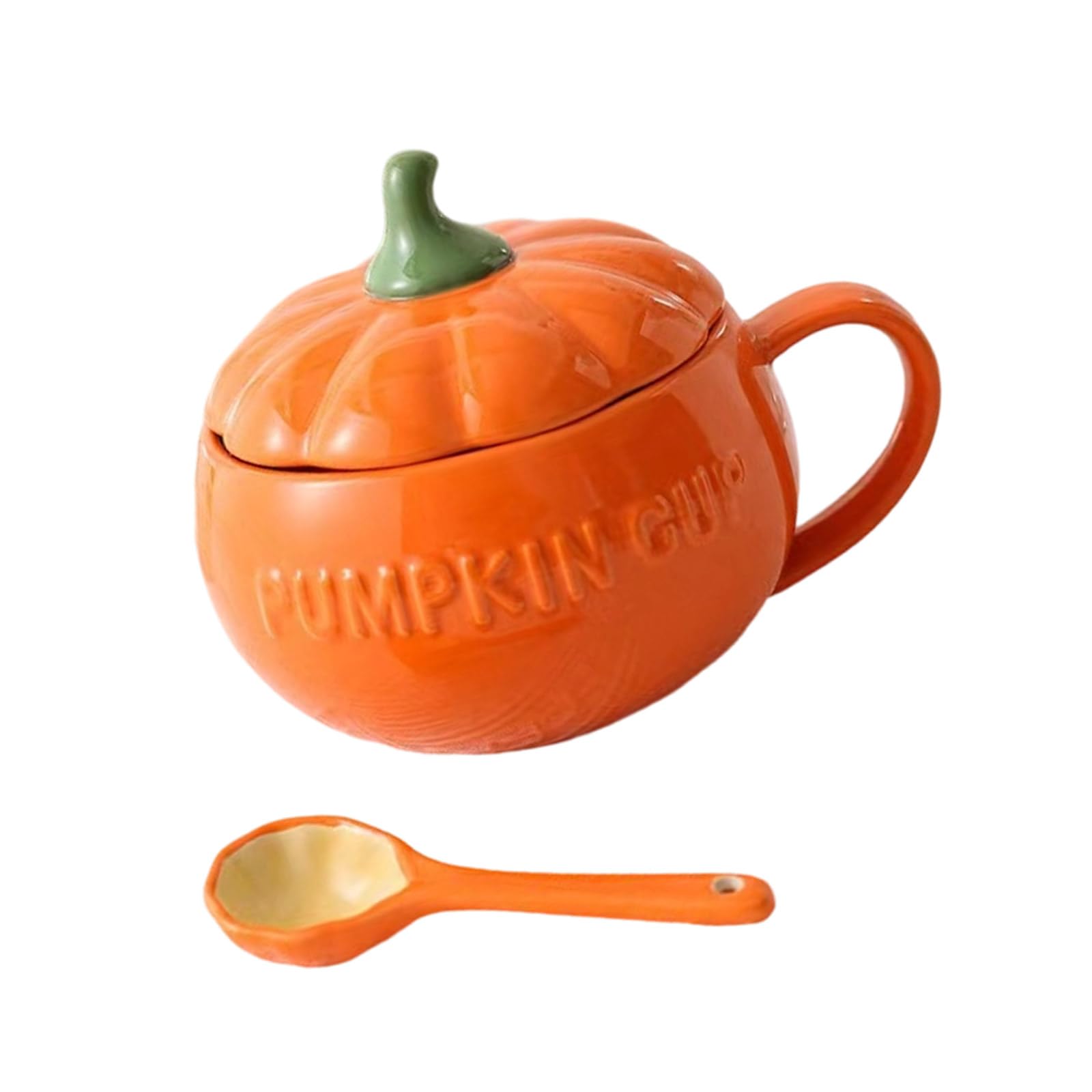 Carotoe C Arotoe Halloween Erami Pumpkin Mug With Lid, Up For Offee & Hot Drinks, Dishwasher Safe Party Kitchenware Pumpkin Shape Offee Up