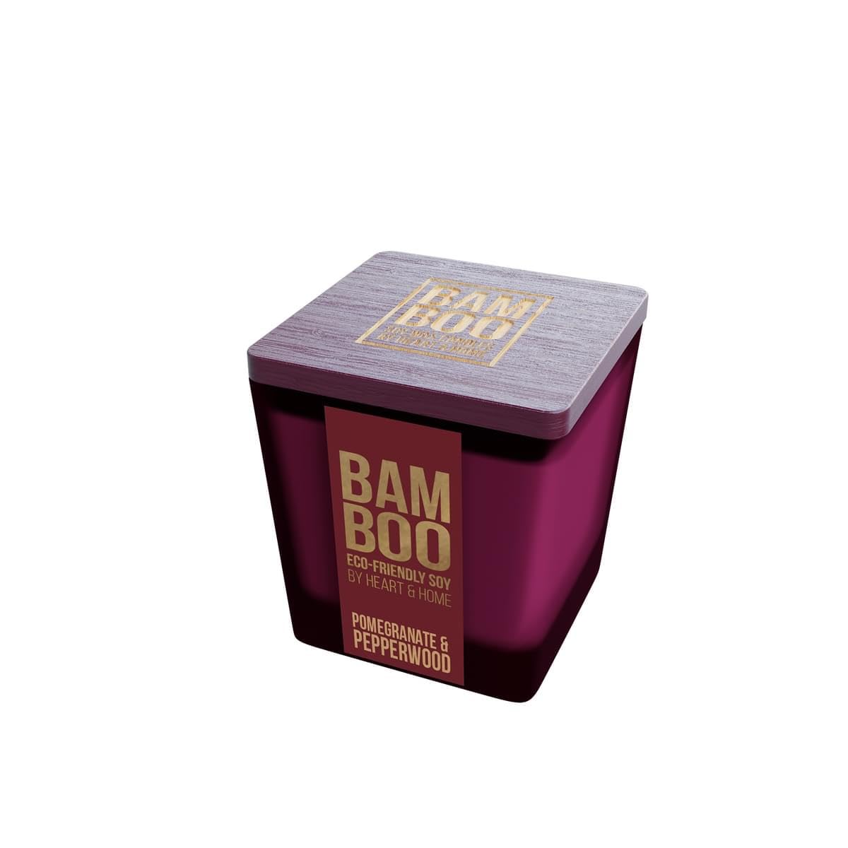 Bamboo Small Candle (Pomegranate & Pepperwood)