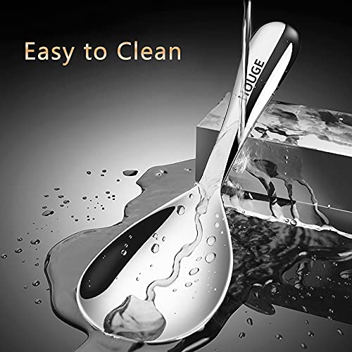 Ahouger Rice Paddle Rice Spoon Stainless Steel Kitchen Utensil,Excellent Sturdy Rice Scooper No Rust Rice Cooker Spoon Nonstick Rice Spatula,Serving Spoon For Rice,Silver #TOP5
