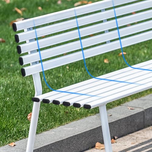 Banc de jardin en acier galvanisé bleu ultra résistant charge 500kg