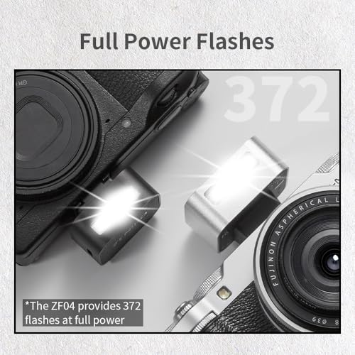 Zeniko ZF08 Mini Camera Flash Speedlite- On Camera Flash GN16, 5 Power Levels, CCT 6500k ±200k with Universal Hot Shoe Mount <3s Fast Recycling for Sony/Canon/Nikon/Panasonic/Olympus(Black,ZF08)