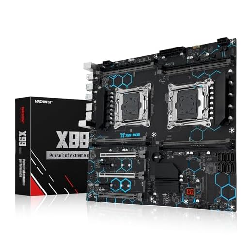 MACHINIST X99 Dual CPU Motherboard LGA 2011-V3, for Intel Xeon E5 v3 v4 CPU Processor, DDR4 Max Support 256GB, Gigabit LAN, PCIe 3.0, NGFF/NVME M.2, SATA 3.0, USB 3.0, E-ATX Server PC Mainboard