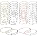 48 Pieces Expandable Bangle Bracelets Blank Bangle Adjustable Wire Blank Bracelets for Jewelry Making, Gold, Silvery, White K and Rose Gold (Style A)