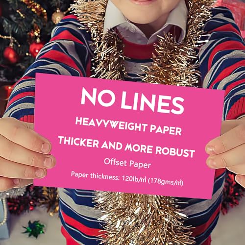 Index Cards 300-Count 3x5 Inch,Heavy Weight 1 Set of 5 Colors Paper Multicolor Study Card (Pink)