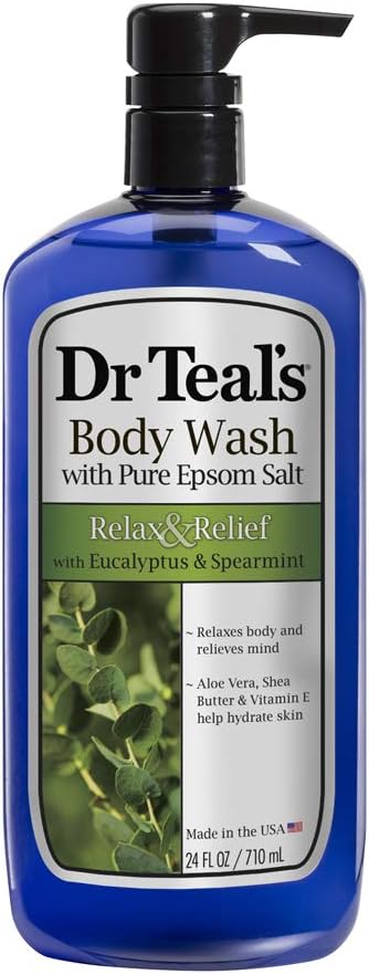 Dr Teal's Ultra Moisturizing Body Wash Relax and Relief with Eucalyptus Spearmint, 24 Fluid Ounce : Bath And Shower Gels : Beauty & Personal Care