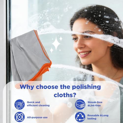 Puomue 12-Pack 320GSM Glass Cloths