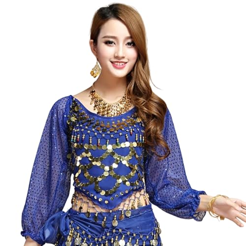 Camiseta de danza del vientre para festivales de carnaval y clases de baile oriental