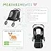 Apollo 3-in-1 Haustier-Kinderwagen | Hundewagen | Leichte abnehmbare klappbare tragbare Haustiertrage Tasche Jogger für mittelgroße und große Hunde und Katzen, Schwarz