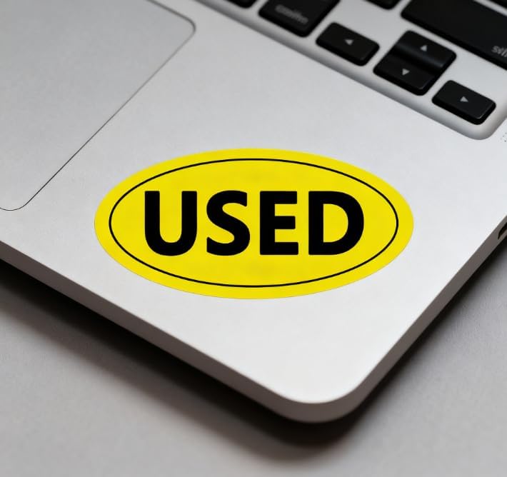 500 Pcs Yellow Oval Inventory Labels(Used), 1x2 Inches image 5