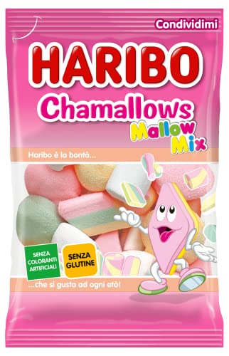 Haribo Chamallows Mallow Mix, Caramelle Marshmallow, Senza Glutine, Ideali per Feste e Dolci Momenti di Relax - 150gr