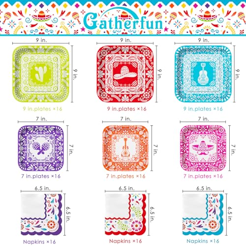 image for Gatherfun Fiesta Party Supplies Kit for 48: Complete Mexican Celebrati