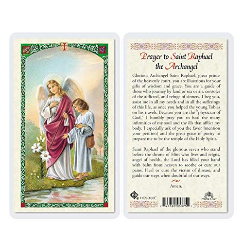 Prayer to St. Raphael The Archangel Holy Card (HC9-182E) - Laminated Prayer to St. Raphael The Archangel Holy Card (HC9-182E) - Laminated Prayer to St. Raphael The Archangel Holy Card (HC9-182E) - Laminated Prayer to St. Raphael The Archangel Holy Ca