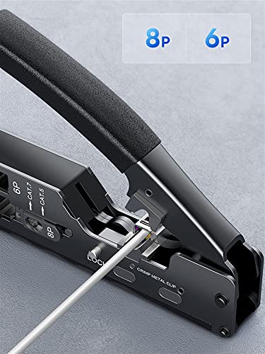 Pince RJ45 pass through jaune pour supprimer les pertes de signal des câbles