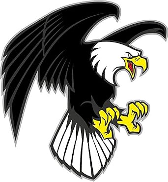 Zirni Cartoon Angry Eagle Mascot Wild Bird Sticker Decal Design