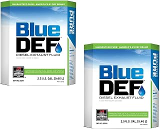 Blue Def (2 Pack) Diesel Exhaust Fluid 2.5 Gallon for All Diesel SCR Systems - Emissions Reduction - 300 Miles Per Gallon Approx